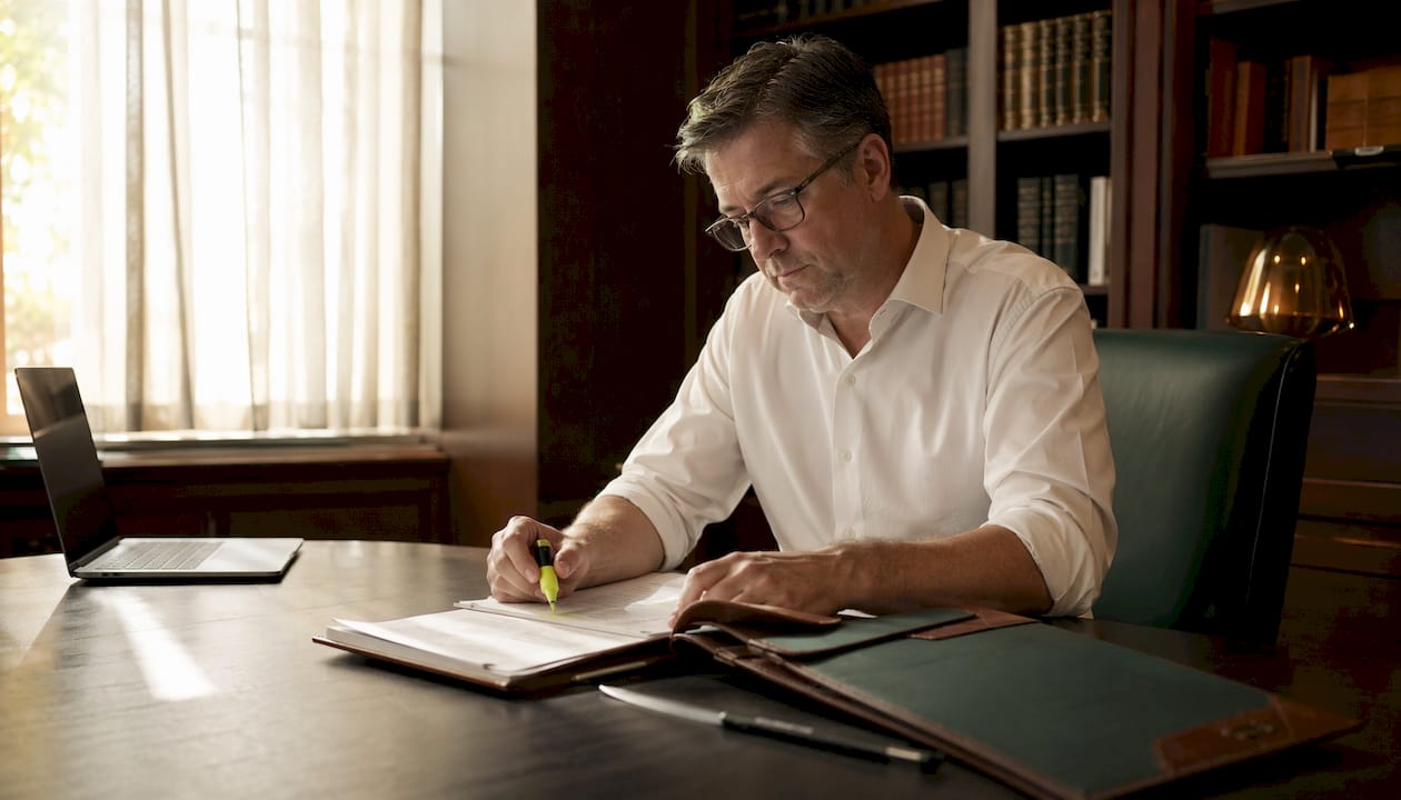 Conveyancer conducting property title search on computer