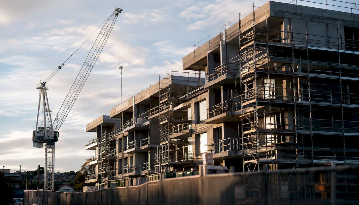 Sydney new residential development construction site