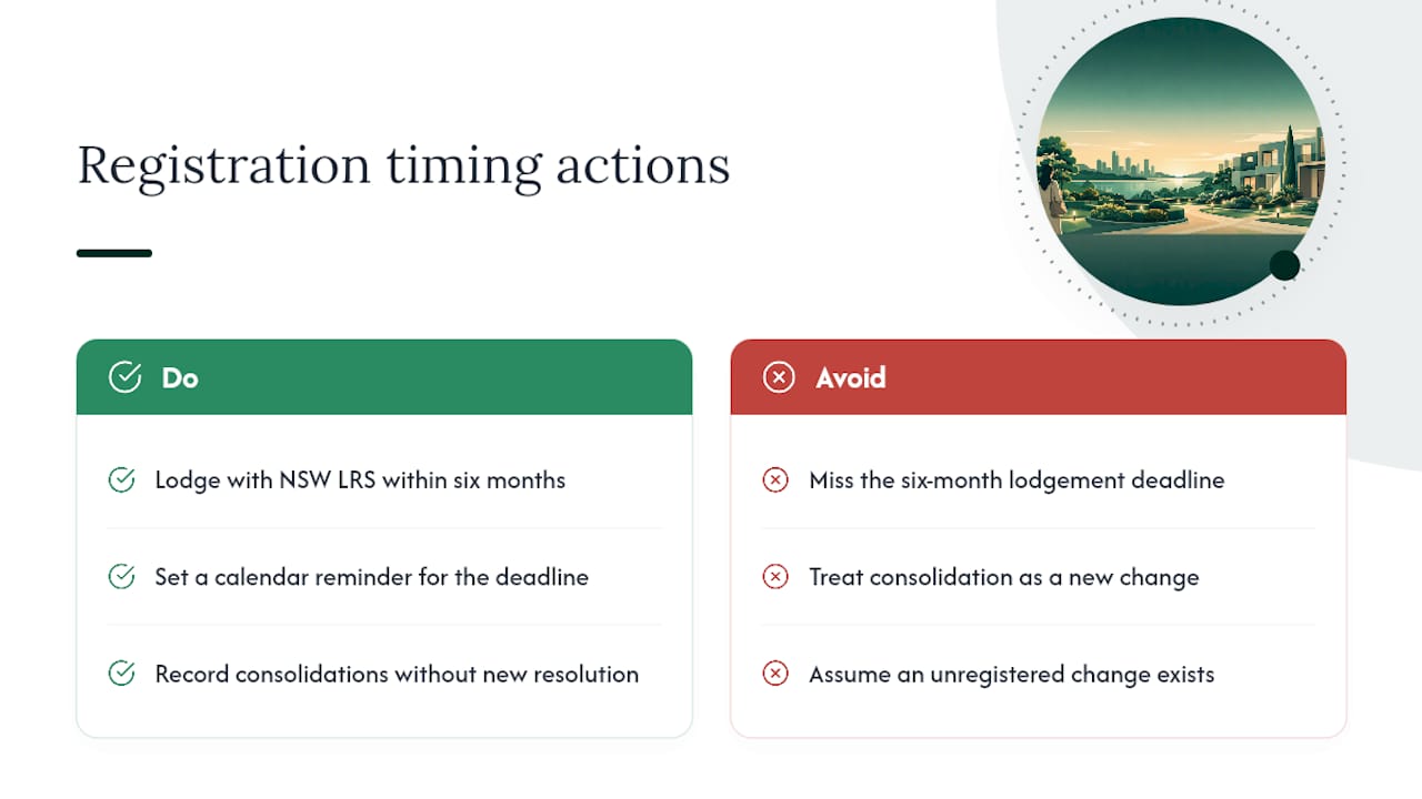 Why registration timing with NSW LRS actually matters — overview diagram
