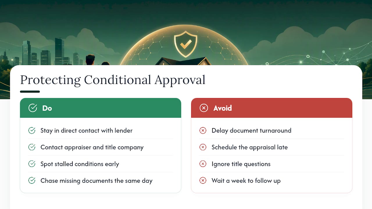 How does buyer representation help you protect a conditional approval? — overview diagram