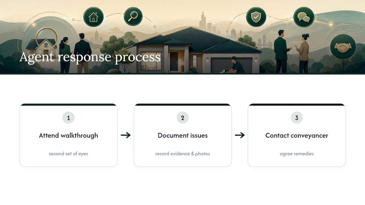 Final walkthrough issue resolution process