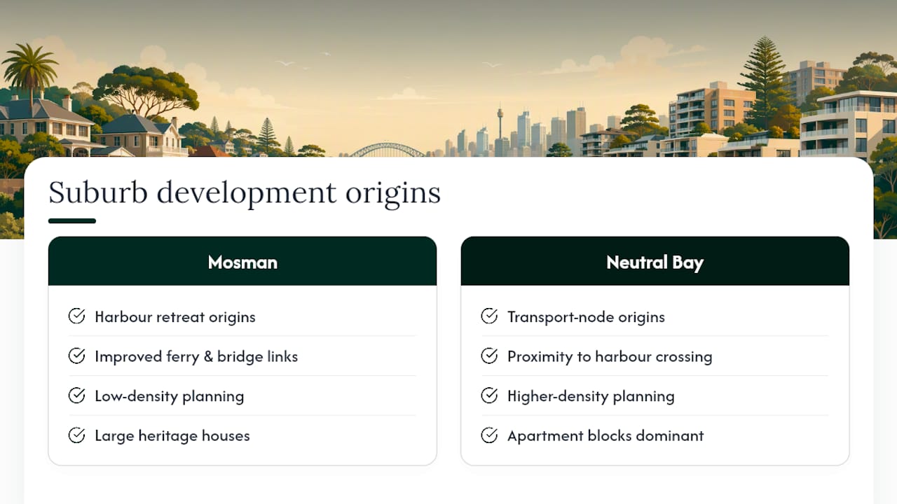 Mosman and Neutral Bay development comparison