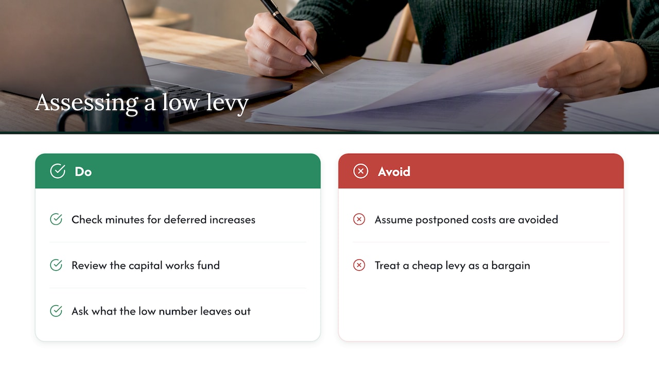 Why a low levy can be a warning — overview diagram